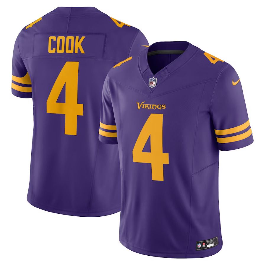 Men Minnesota Vikings #4 Dalvin Cook Nike Purple Vapor F.U.S.E. Limited NFL Jersey
